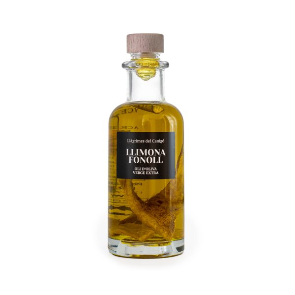 llagrimes del canigo aceite de oliva virgen extra aromatico aromatizado de limon e hinojo